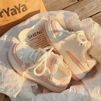 Kawaii Pink Platform Sneakers
