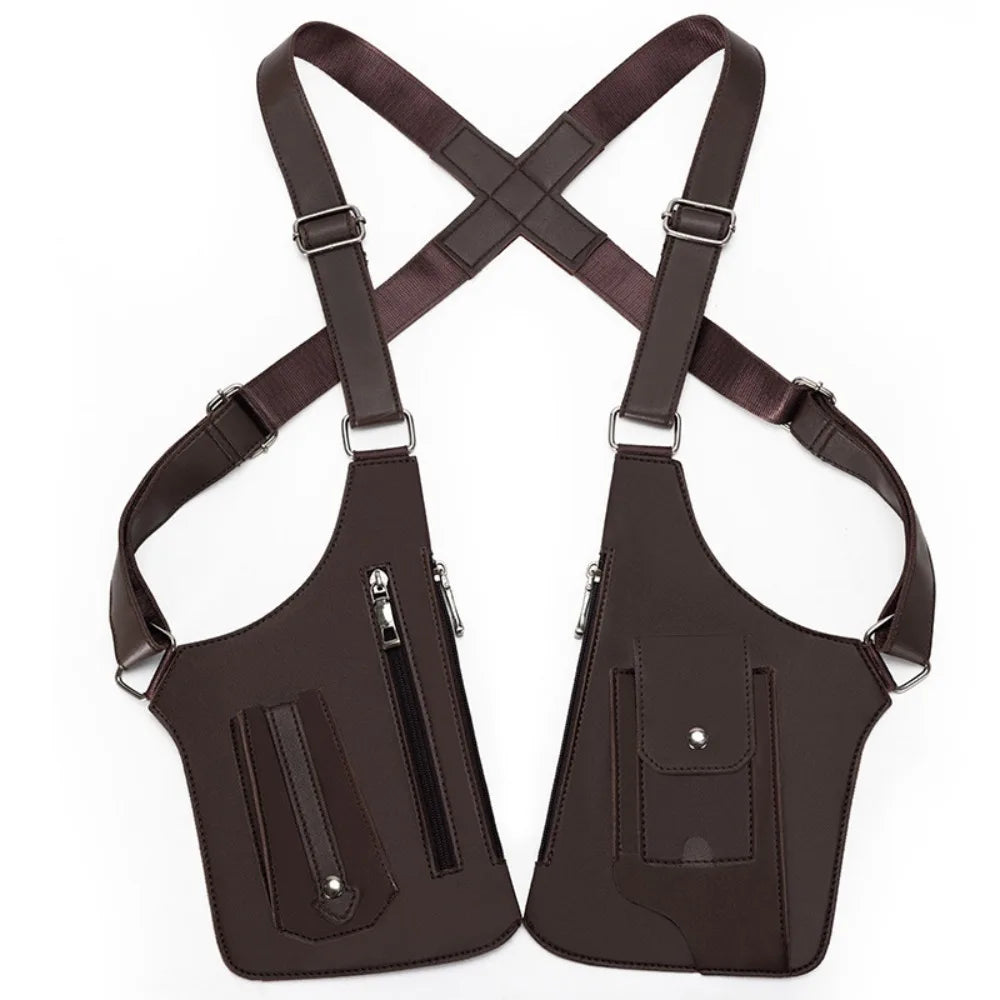Anti-Theft PU Leather Chest Bag