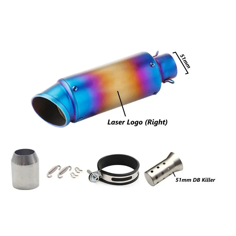 Universal 51/60mm Carbon Fiber Exhaust Muffler DB Killer