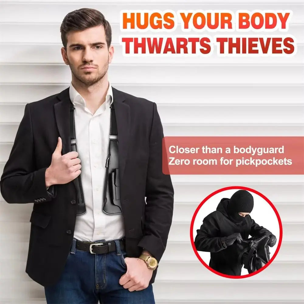 Anti-Theft PU Leather Chest Bag