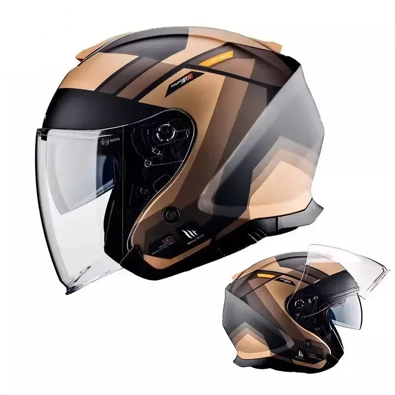 MT Thunder Double-Lens Jet Helmet