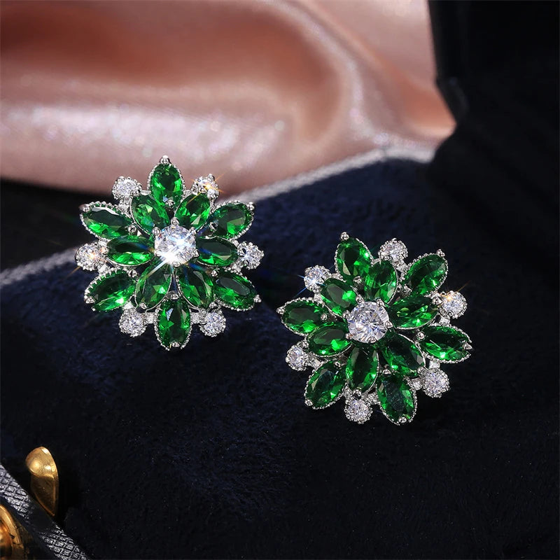 Geometric Zircon Studs