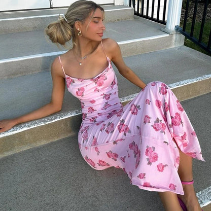 Pink Slash Neck Dress