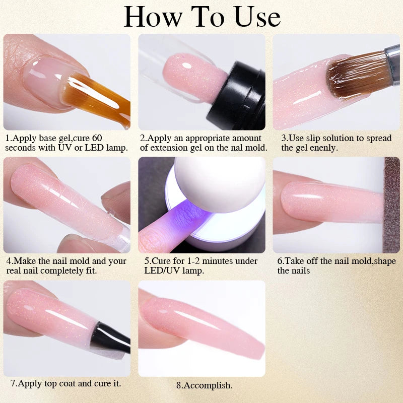 PUENTE Glitter Poly Nail Gel