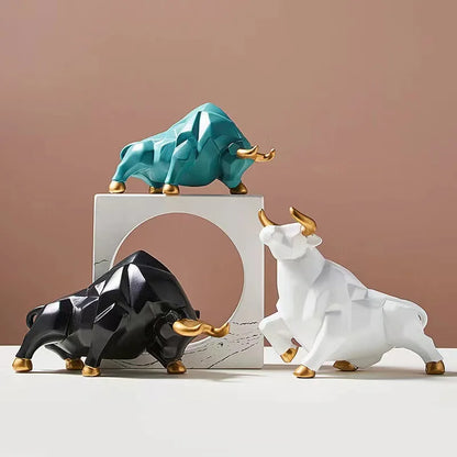 Geometric Bull Figurine