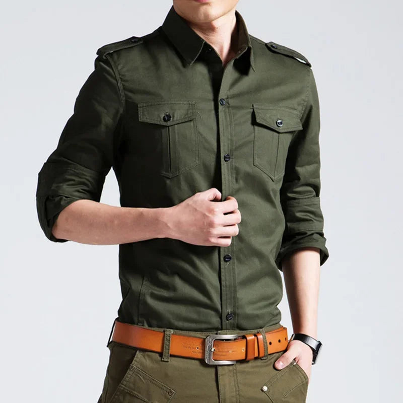 Military Style Casual Shirt