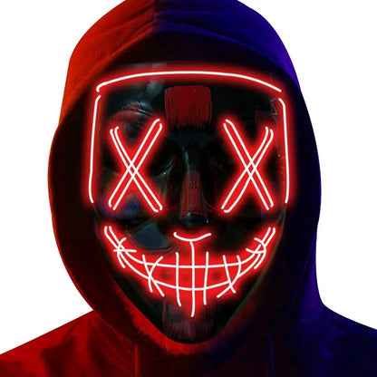 Glowing EL Wire Light-Up Mask