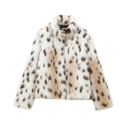 Slim-Fit Faux Fur Coat