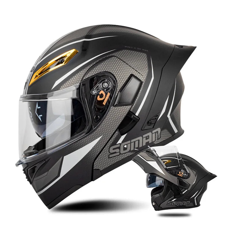 Quick-Release Dual-Lens Modular Helmet