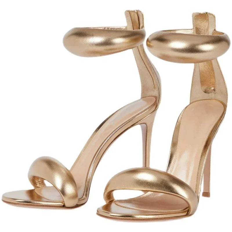 Silver Strap High Heels