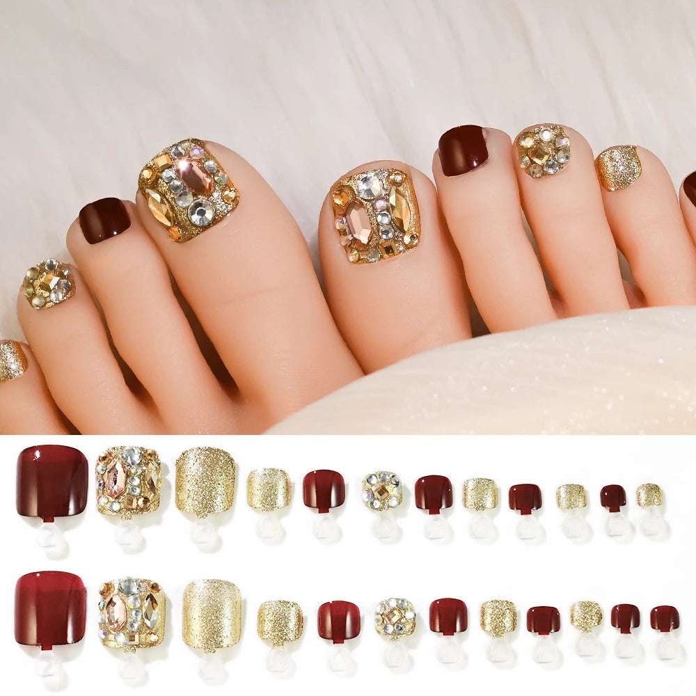 Diamond Toe Press-On Nails