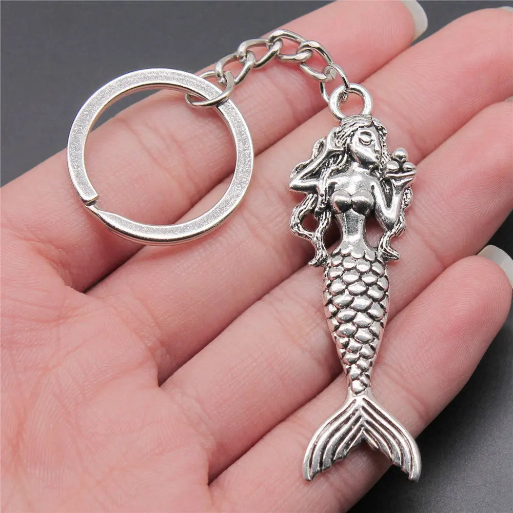 Seahorse Octopus Mermaid Keychains Nail