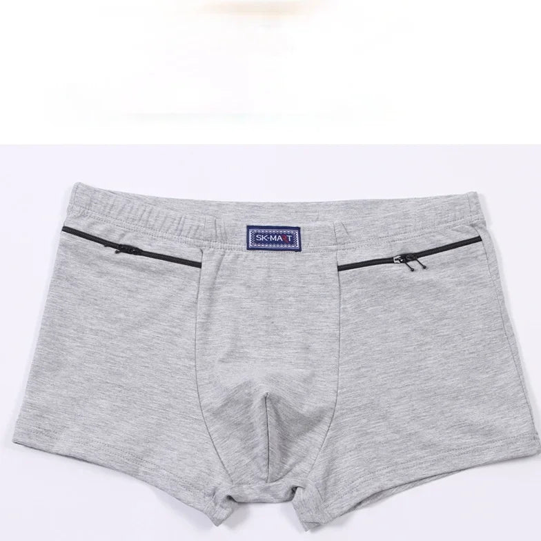 Cotton Zipper Boxers