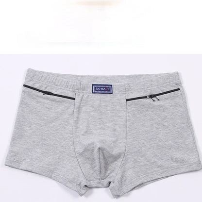 Cotton Zipper Boxers