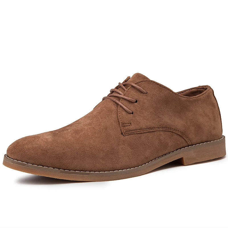 Suede Lace-Up Derby Shoes