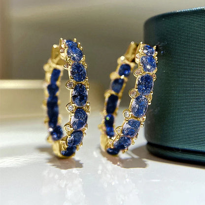 Zircon Hoop Earrings