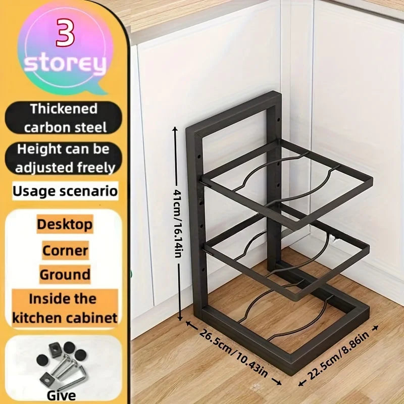Steel Reusable Organzier Kitchen Adjustable