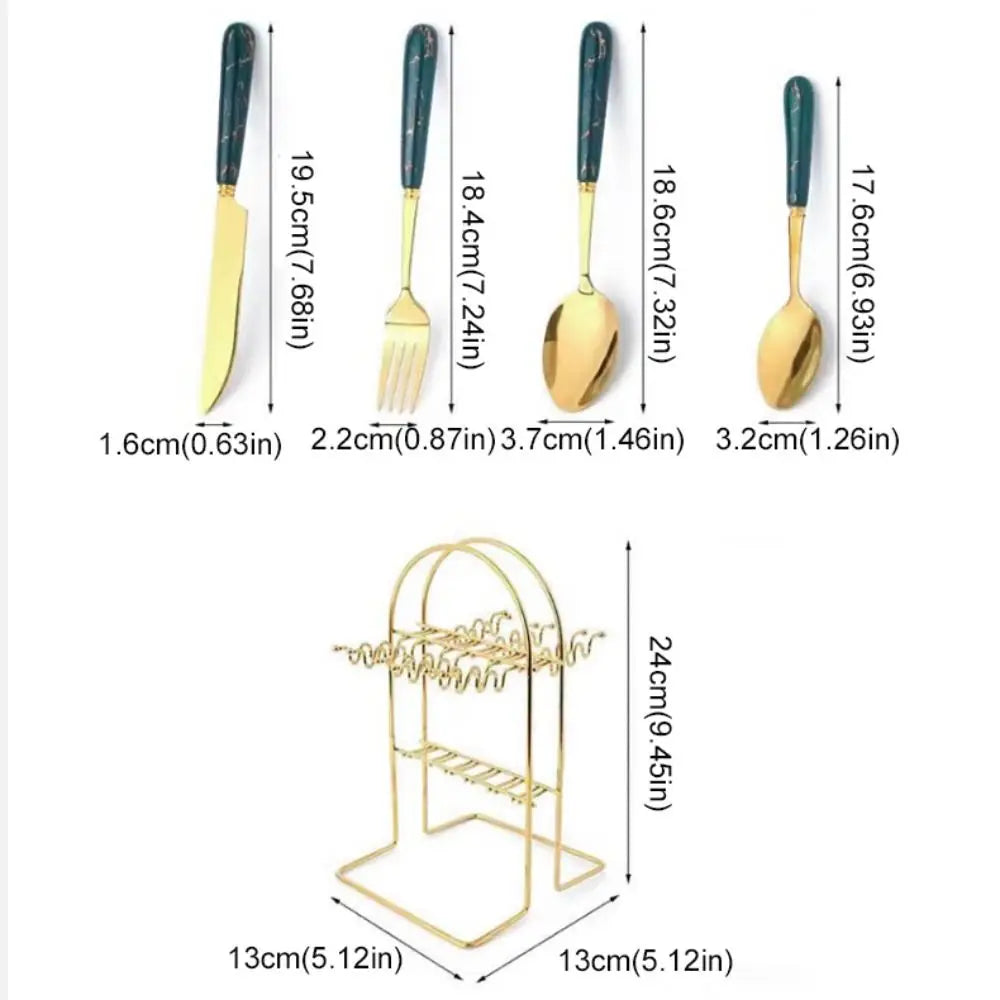 Metal Solid Tableware Set Stainless