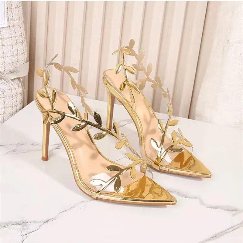 Gold Leaf Gladiator Sandals
