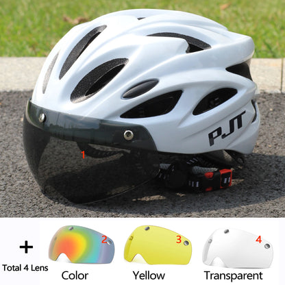 Magnetic Goggle PC Shell Bike Helmet