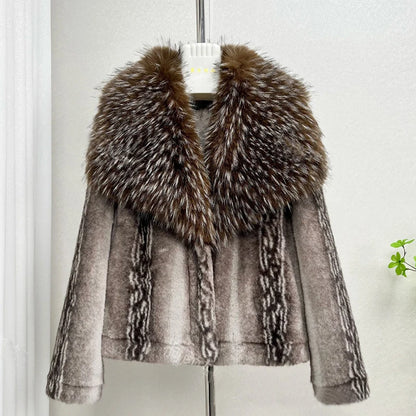 Faux Mink Fur Coat