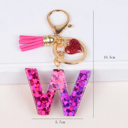 A-Z Alphabet Initial Letter Keychain