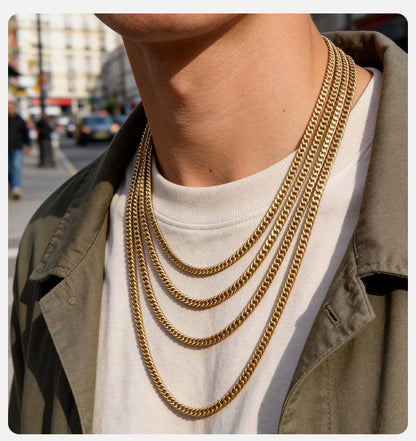 High Stainless Round Cuban Chain Daily