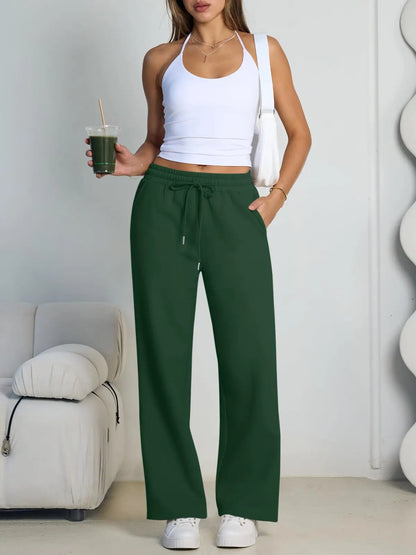 Wide-Leg Baggy Drawstring Joggers