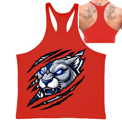 Fierce Panther Graphic Stringer Vest