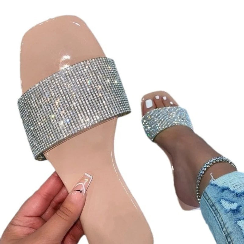 Women’s Indoor Bling Flat Slippers