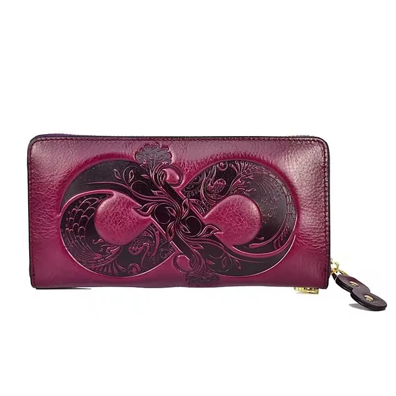 Floral Leather Wallet