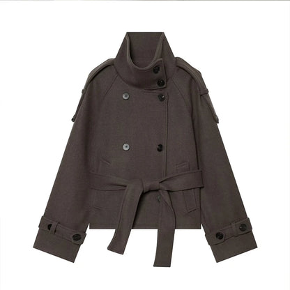 Double-Breasted Sash Coat