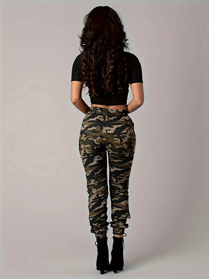 Camo Print Cuffed Joggers