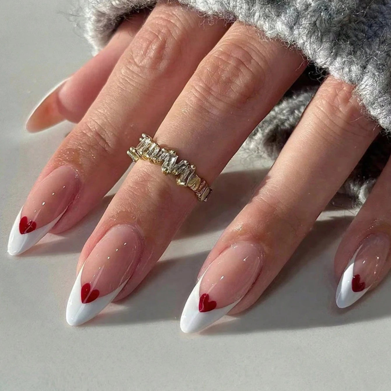 Handmade 3D Almond Press-On Nails