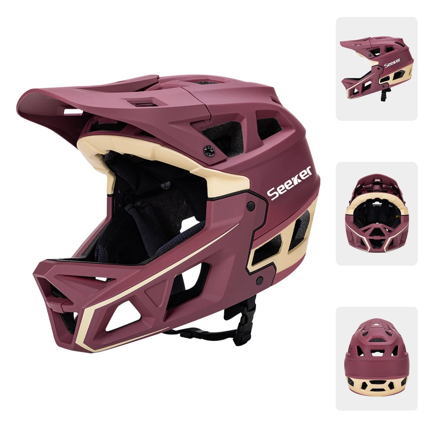 Integrated-Molding Off-Road Full Bike Helmet