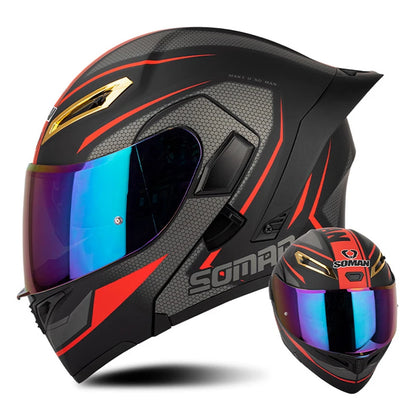 Vintage Retro Dual-Lens Modular Helmet
