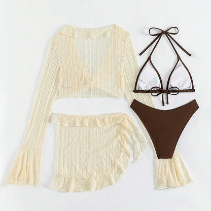 Coastal Bandage Four-Piece Bikini