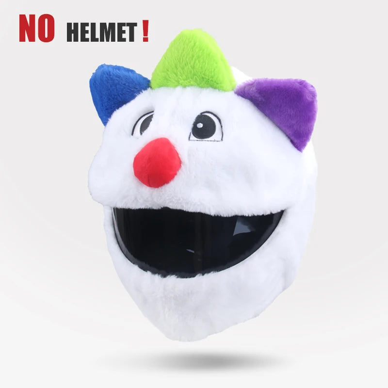 Plush Cartoon Full-Face Helmet Cover