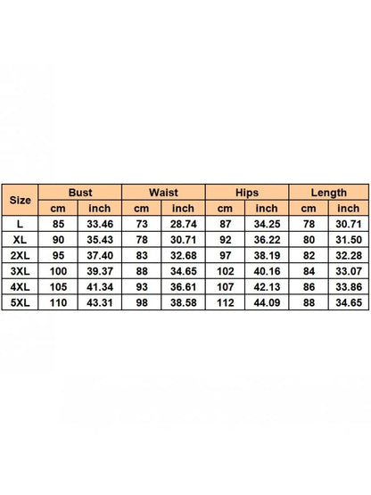 L-5XL Plus Size High Waist Push Up Swimsuit