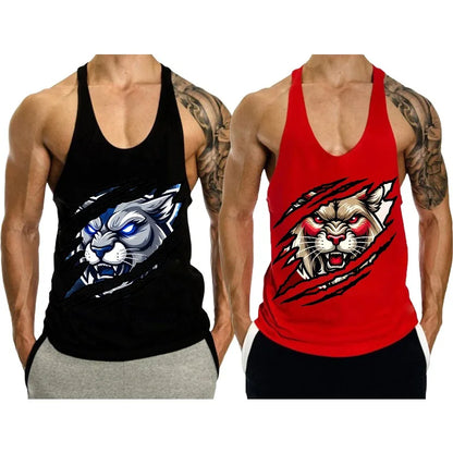 Fierce Panther Graphic Stringer Vest