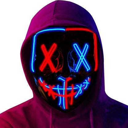 Glowing EL Wire Light-Up Mask