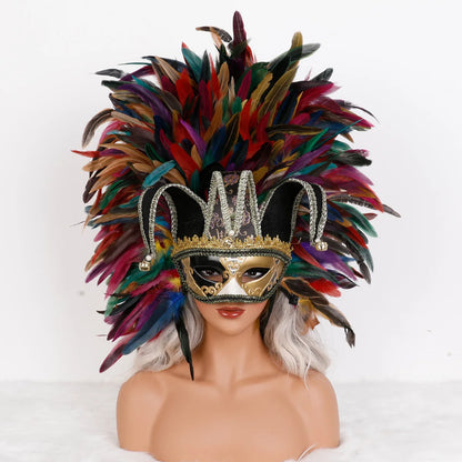 Feather Masquerade Party Mask