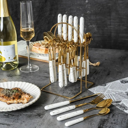 Metal Solid Tableware Set Stainless