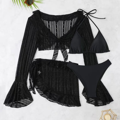 Coastal Bandage Four-Piece Bikini