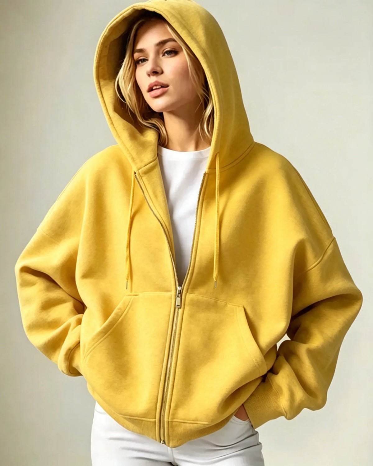 Full-Zip Pocket Hoodie