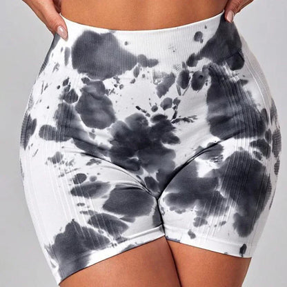 Seamless Tie-Dye Hip-Lift Shorts