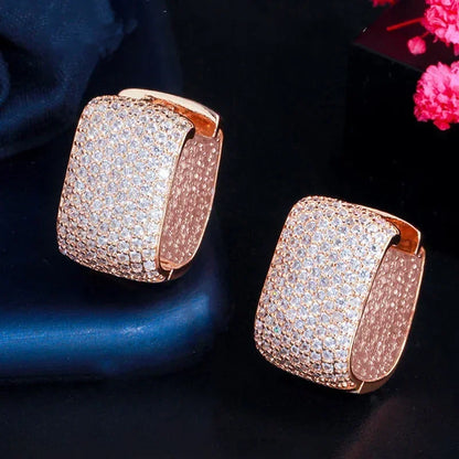 Cubic Zirconia Hoop Earrings