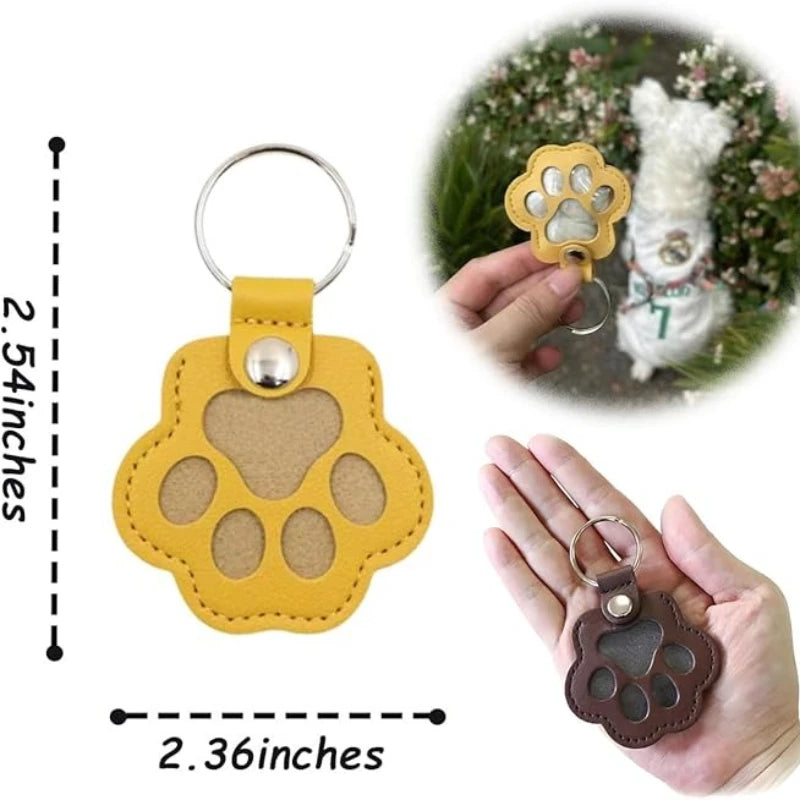 Dog Hair Collector Keychain Leather