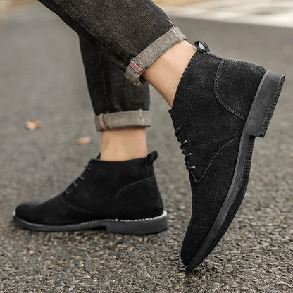 Brown Pointed-Toe Chelsea Boots