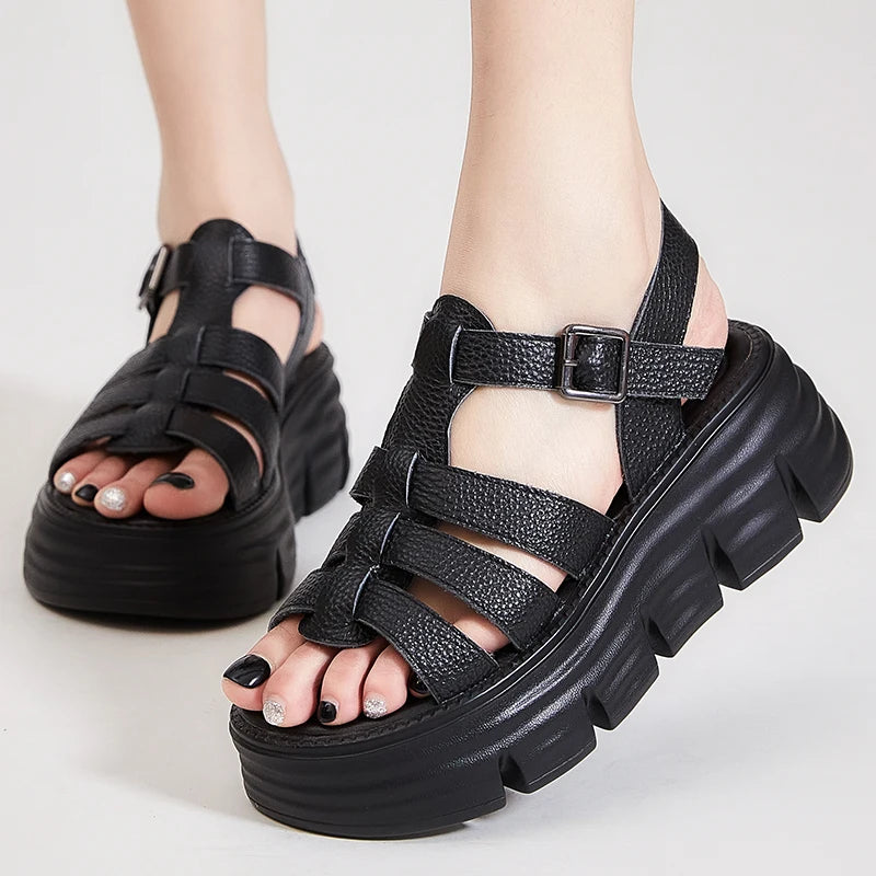 Ankle Strap Gladiator Wedges